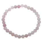 Bracelet Quartz rose perle ronde 6mm  - CRISTAL SOURCES