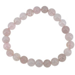 Bracelet Quartz rose perle ronde 8mm  - CRISTAL SOURCES