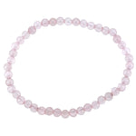 Bracelet Quartz rose perle ronde 4mm  - CRISTAL SOURCES