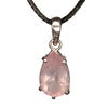 Pendentif Quartz Rose argent - pierre facettée - CRISTAL SOURCES