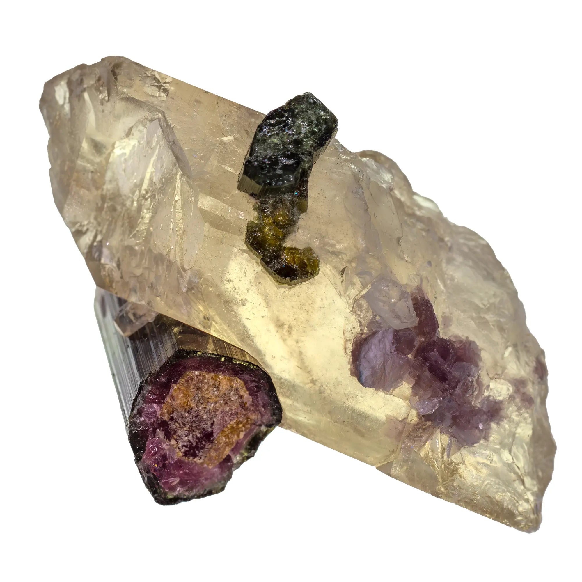 Cristal de quartz avec 2 tourmalines 31gr - Brésil - CRISTAL SOURCES