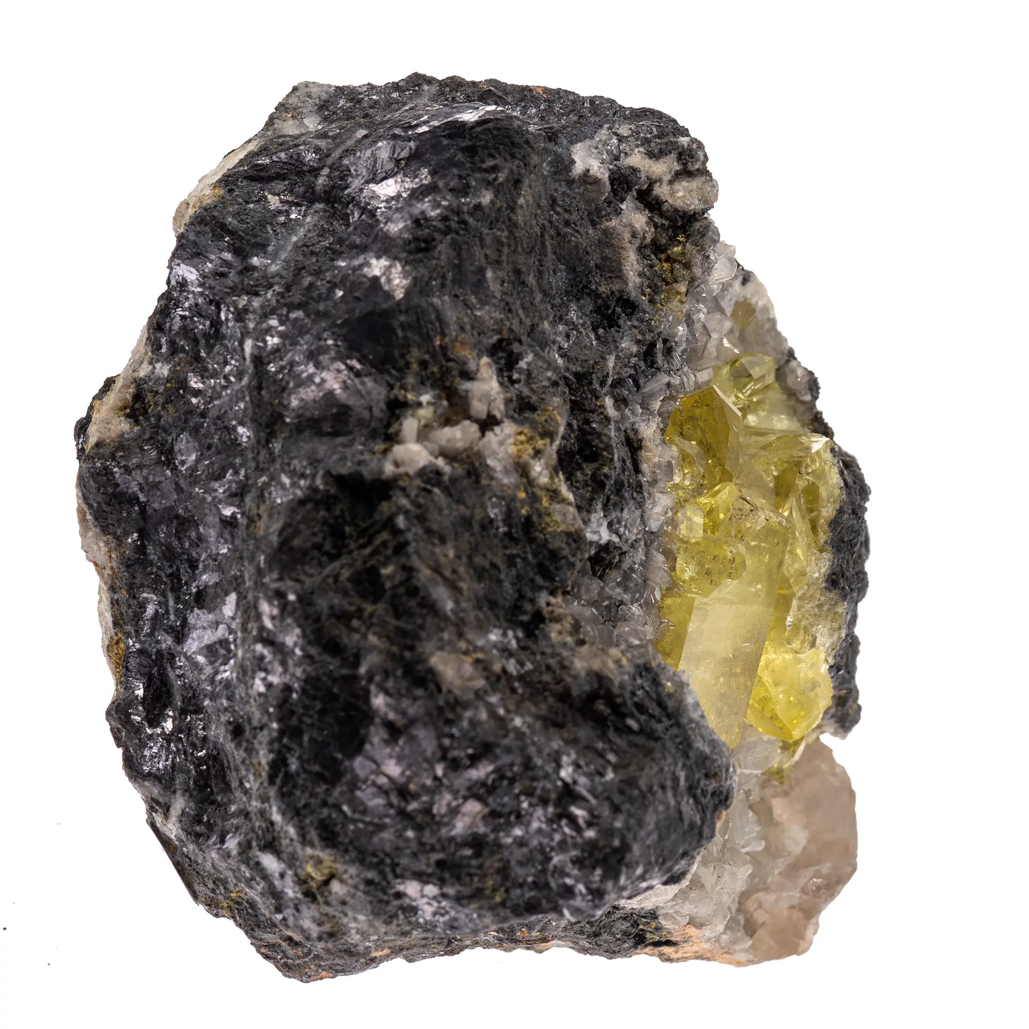 Anglesite & Cerussite sur gangue de Galène - Touissit - Maroc