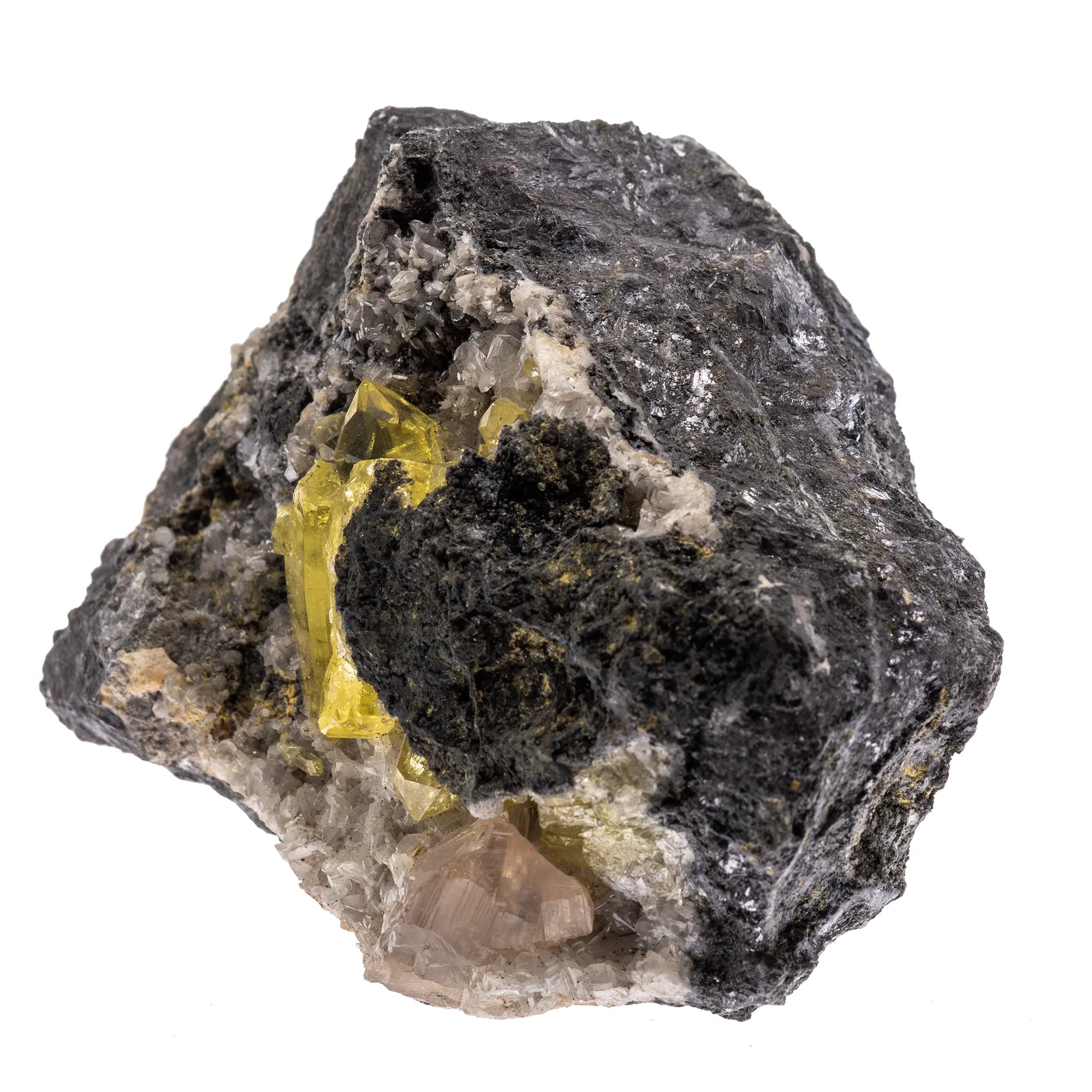 Anglesite & Cerussite sur gangue de Galène - Touissit - Maroc