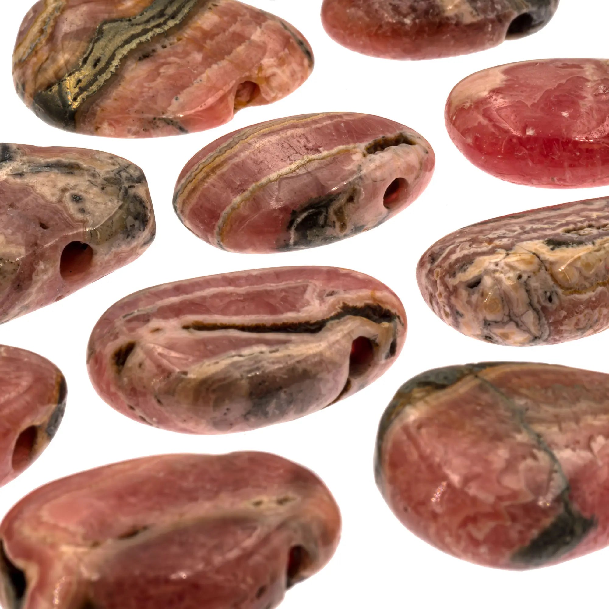 Pendentif Rhodochrosite - pierre percée  - CRISTAL SOURCES