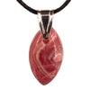 Pendentif Rhodochrosite argent - navette - 2,5 à 3 cm - CRISTAL SOURCES