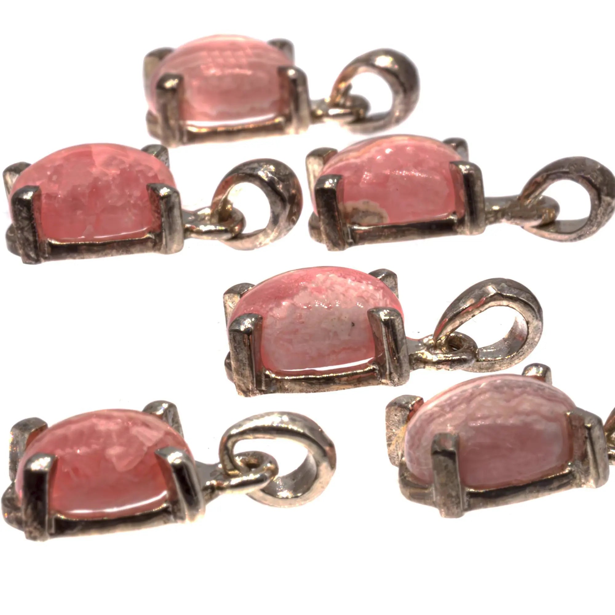 Pendentif Rhodochrosite argent - 1,6 cm - CRISTAL SOURCES