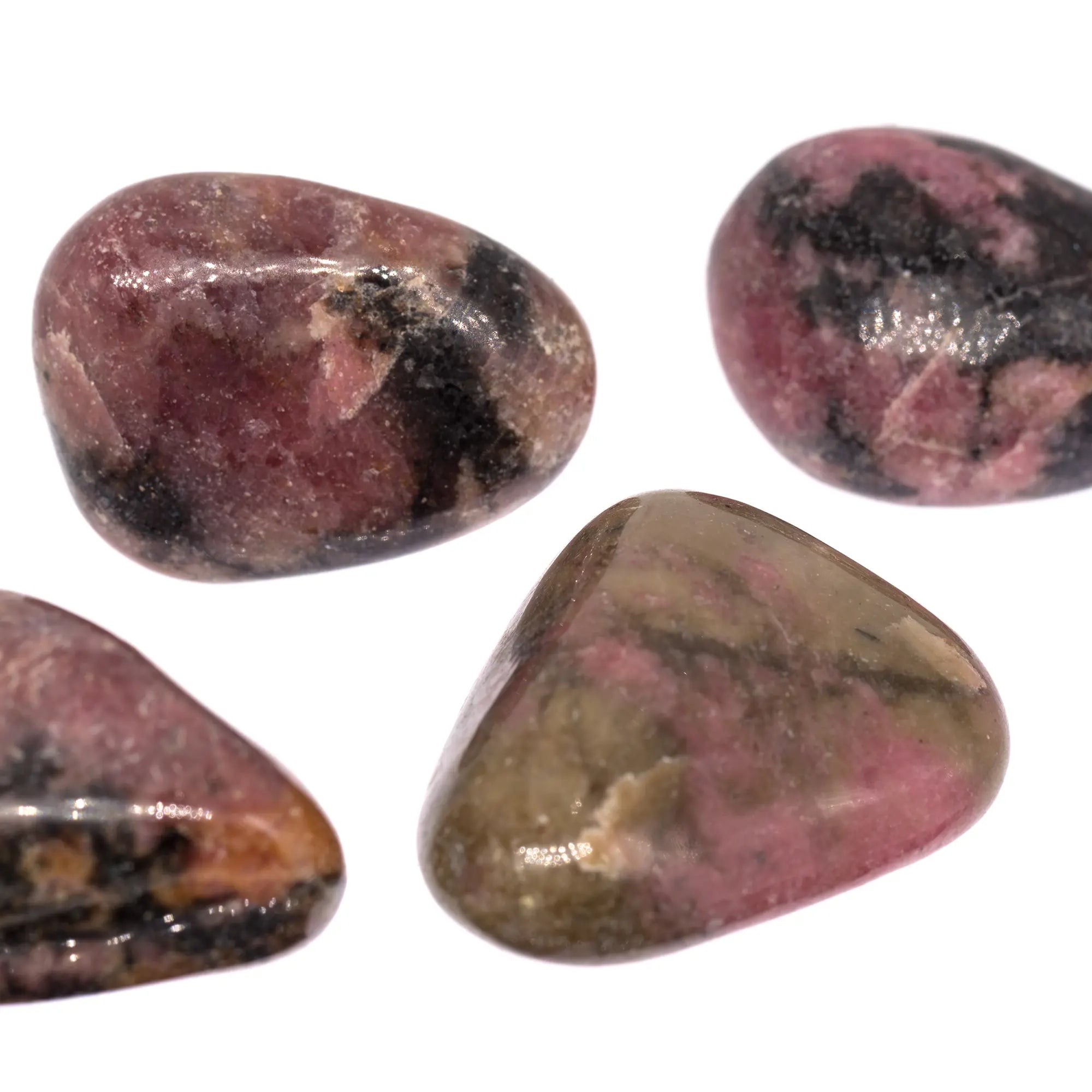 Pierre roulée - Rhodonite - Psilomelane - Brésil - 2.5 à 3 cm - CRISTAL SOURCES