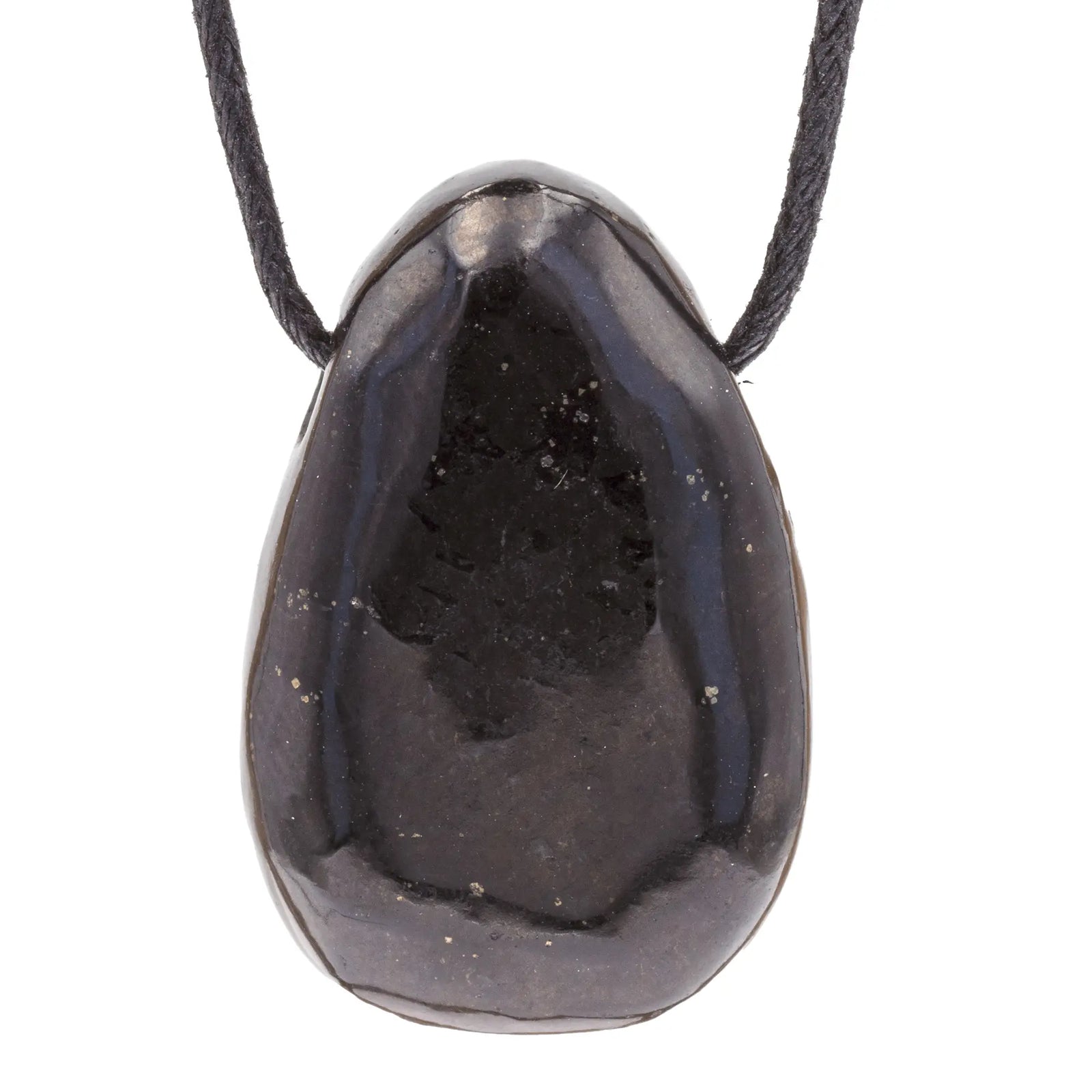 Pendentif Shungite - pierre percée  - CRISTAL SOURCES