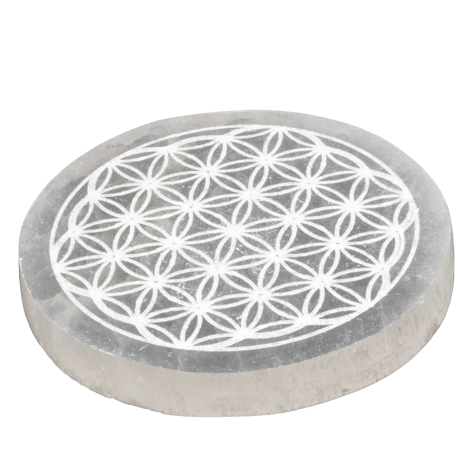 Fleur de vie selenite 8cm - recharge les minéraux - CRISTAL SOURCES
