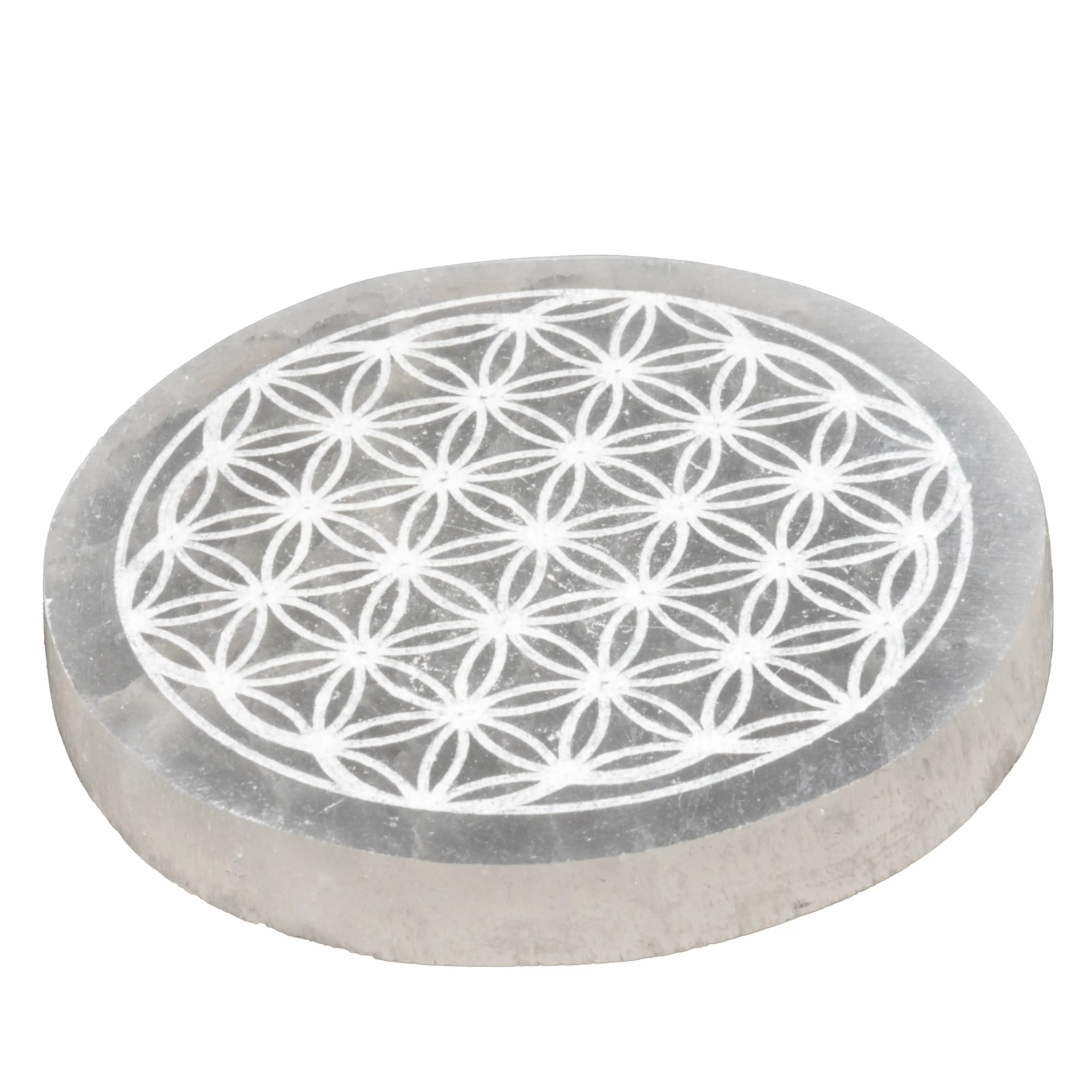 Fleur de vie selenite 8cm - recharge les minéraux - CRISTAL SOURCES
