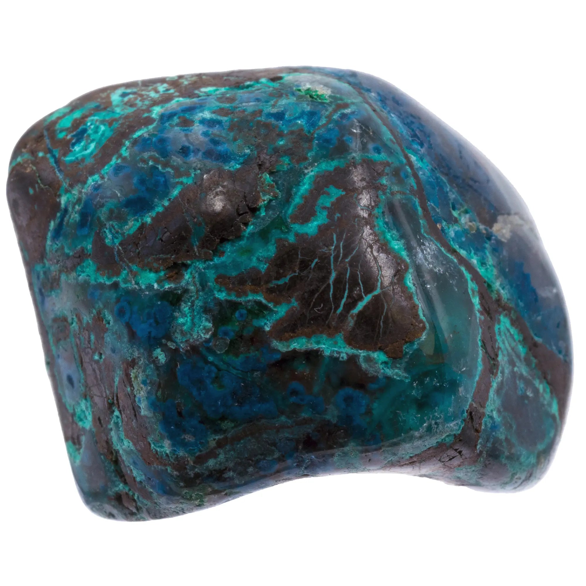 Pierre roulée - Shattuckite - Namibie - 2 à 3 cm - CRISTAL SOURCES