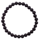 Bracelet Spinelle noir perle ronde 6mm - CRISTAL SOURCES