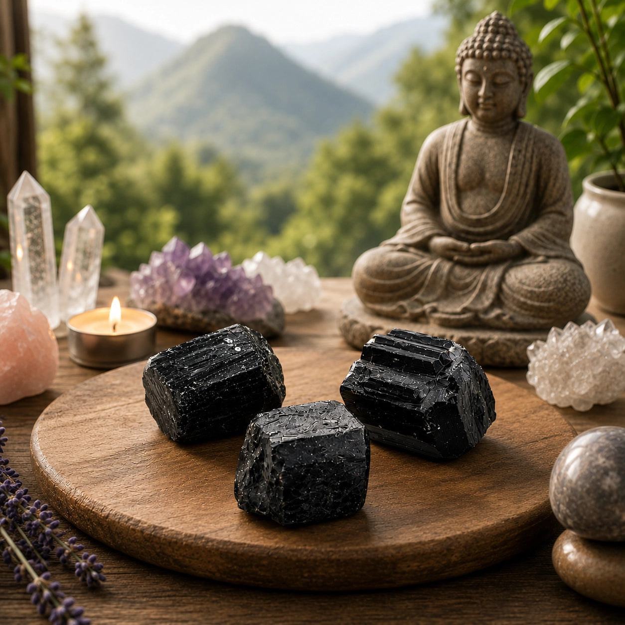 La tourmaline noire est associée au chakra racine