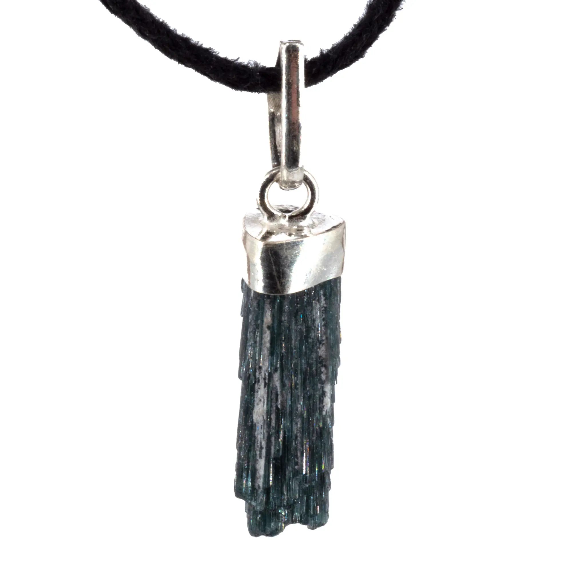 Pendentif Tourmaline Bleue argent - CRISTAL SOURCES