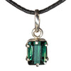 Pendentif Tourmaline Bleue argent - pierre facetée - CRISTAL SOURCES