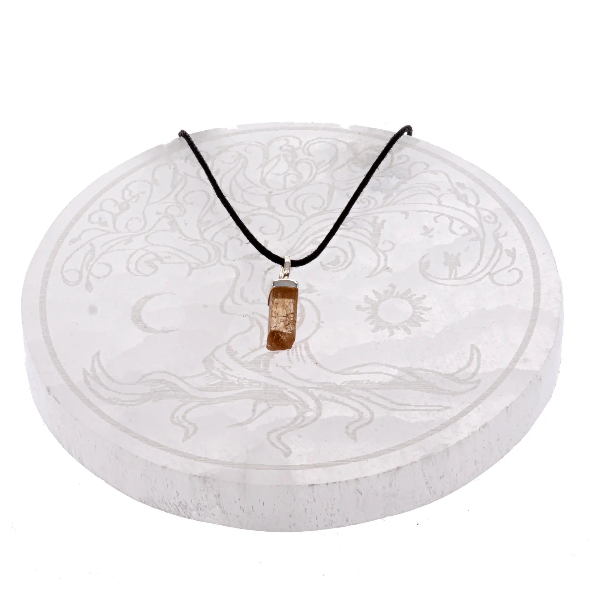 Pendentif Topaze impériale argent - cristal brut - 2,5 à 3 cm