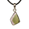 Pendentif Tourmaline Melon Eau argent - tranche polie - CRISTAL SOURCES