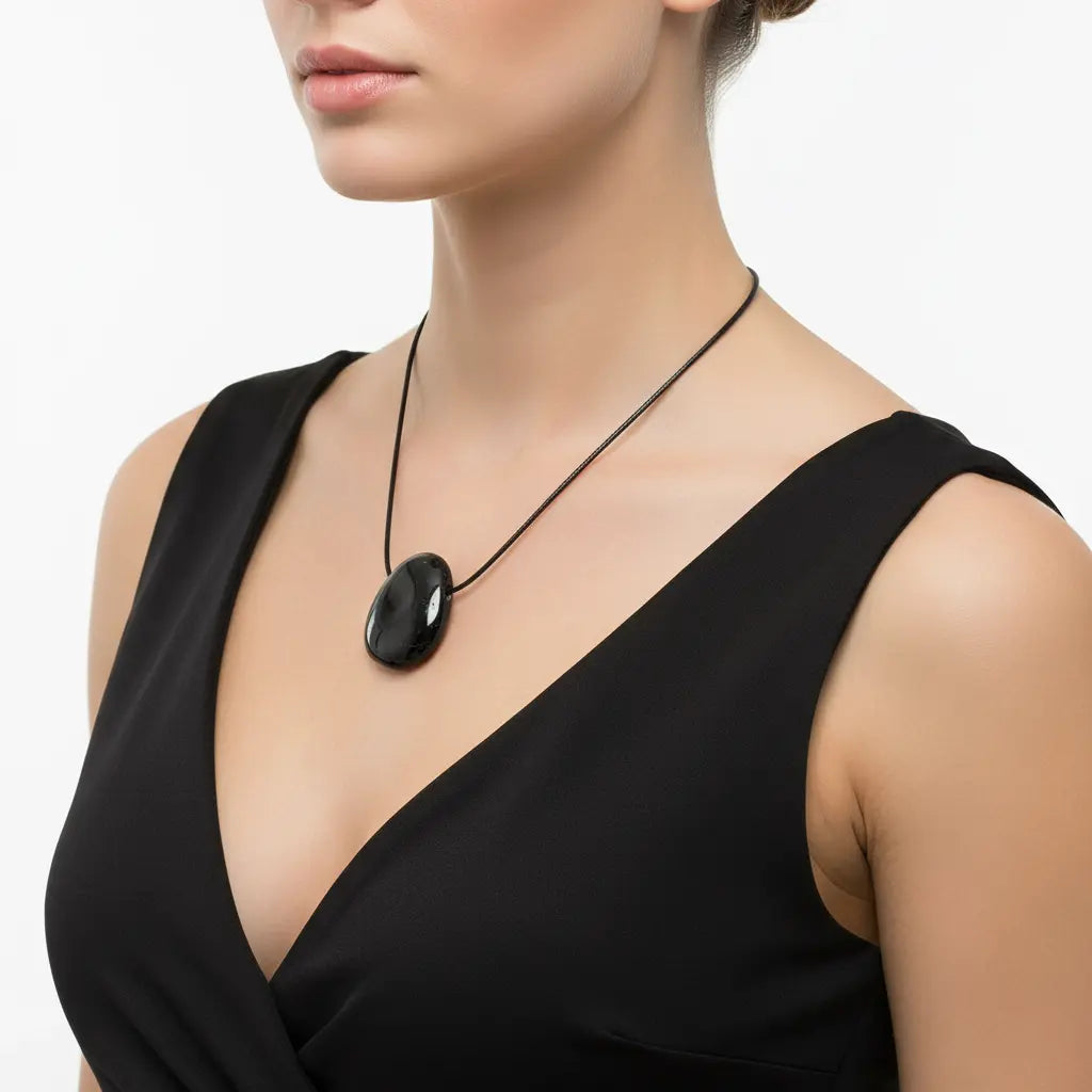 Pendentif Tourmaline noire - pierre percée   - Pierre percée - CRISTAL SOURCES