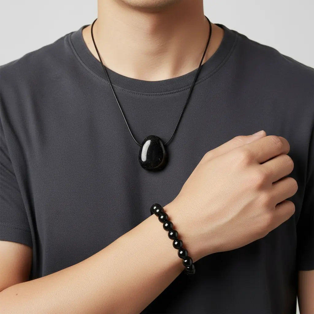 Pendentif Tourmaline noire - pierre percée   - Pierre percée - CRISTAL SOURCES