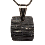 Pendentif Tourmaline noire argent - rectangle - CRISTAL SOURCES