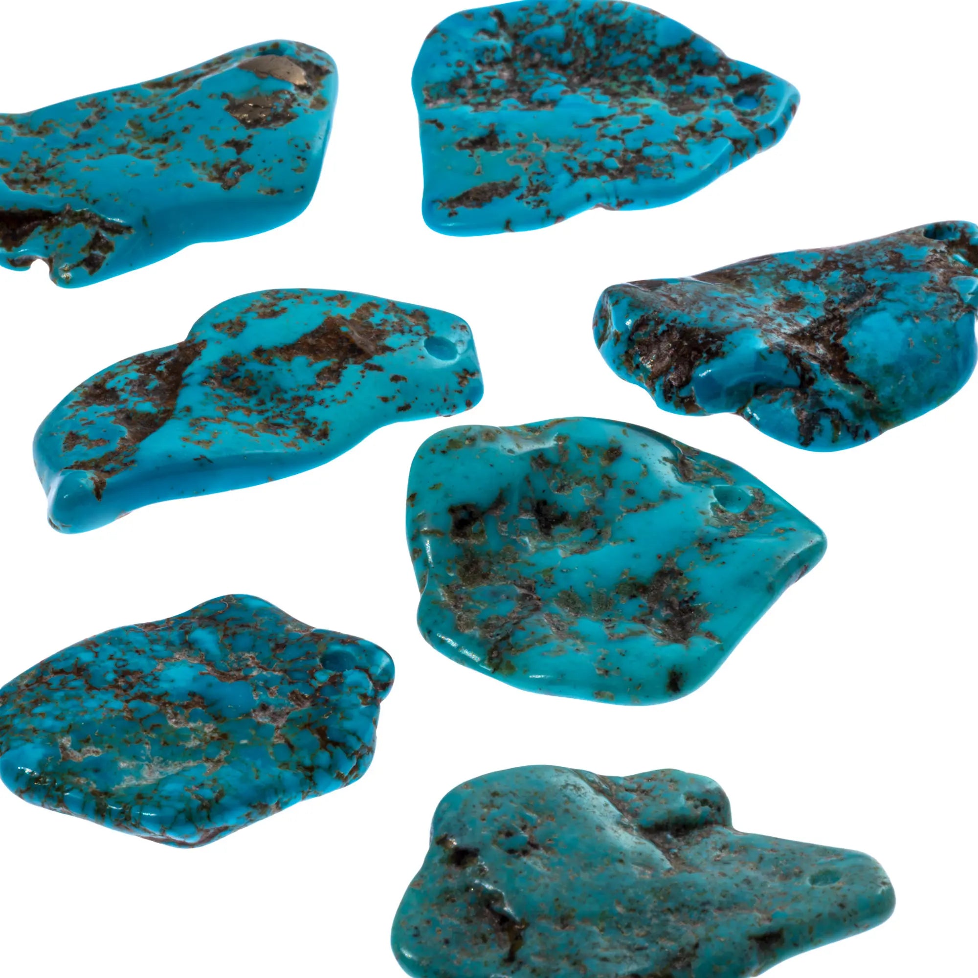 Pendentif Turquoise stabilisée - pierre percée   - CRISTAL SOURCES