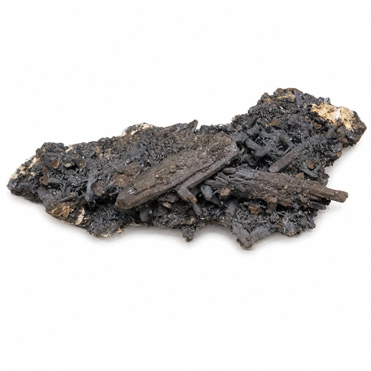 Minéral rare Zanazziite sur Eosphorite extrait à Taquaral, Brésil, spécimen authentique destiné à la collection de minéraux.