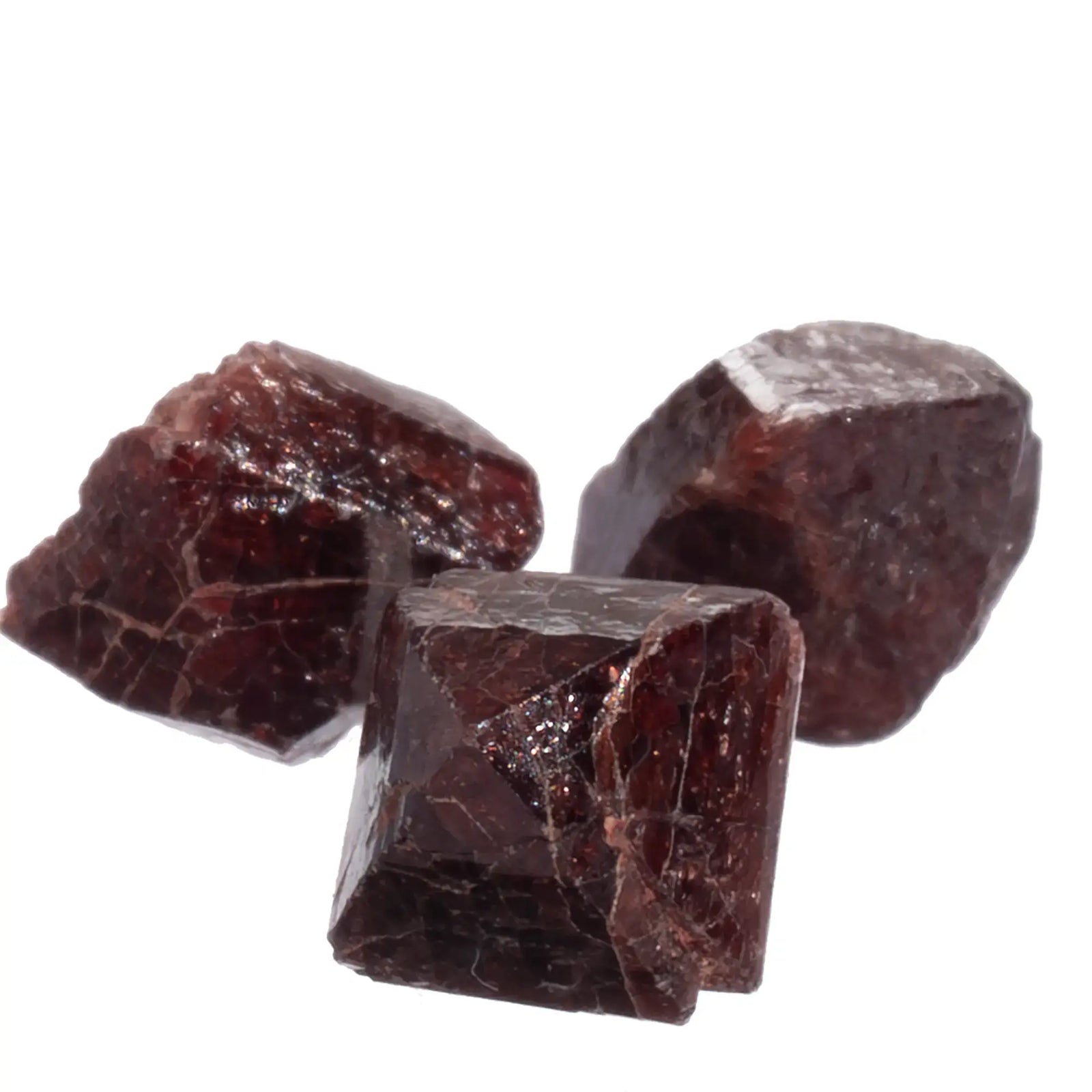 Zircon hyacinthe cristal brut rouge-brun – spécimen naturel du Brésil