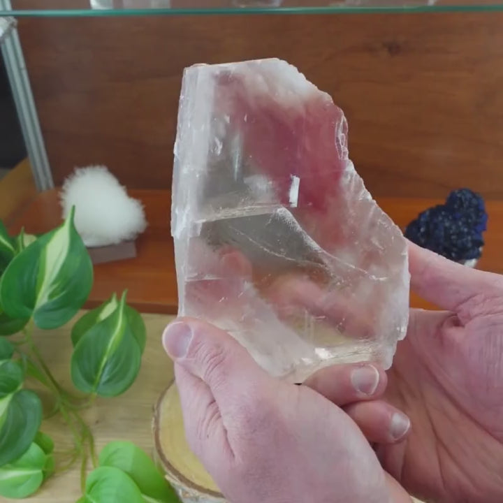 Rare Calcite optique rouge - pierre brute